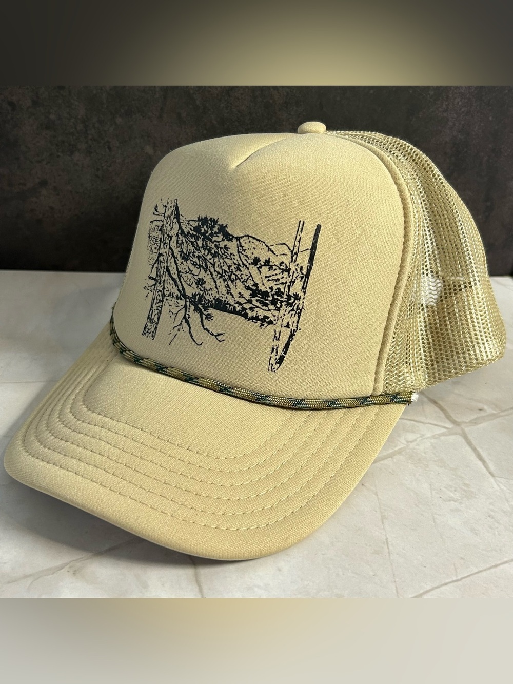 OTTO Beige Mesh Trucker Cap